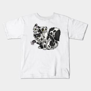 CerPURRus: Black Bicolor Kids T-Shirt